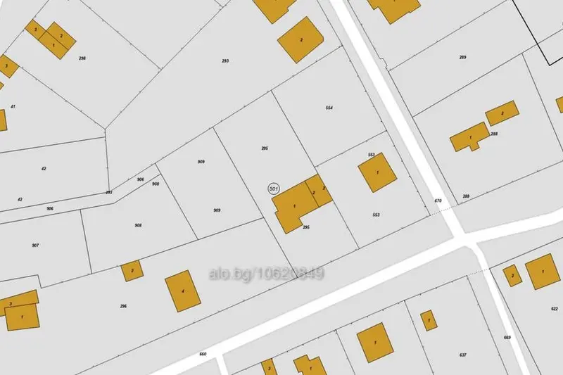 Парцел в центъра на с. Черни връх — с готов проект за къща
